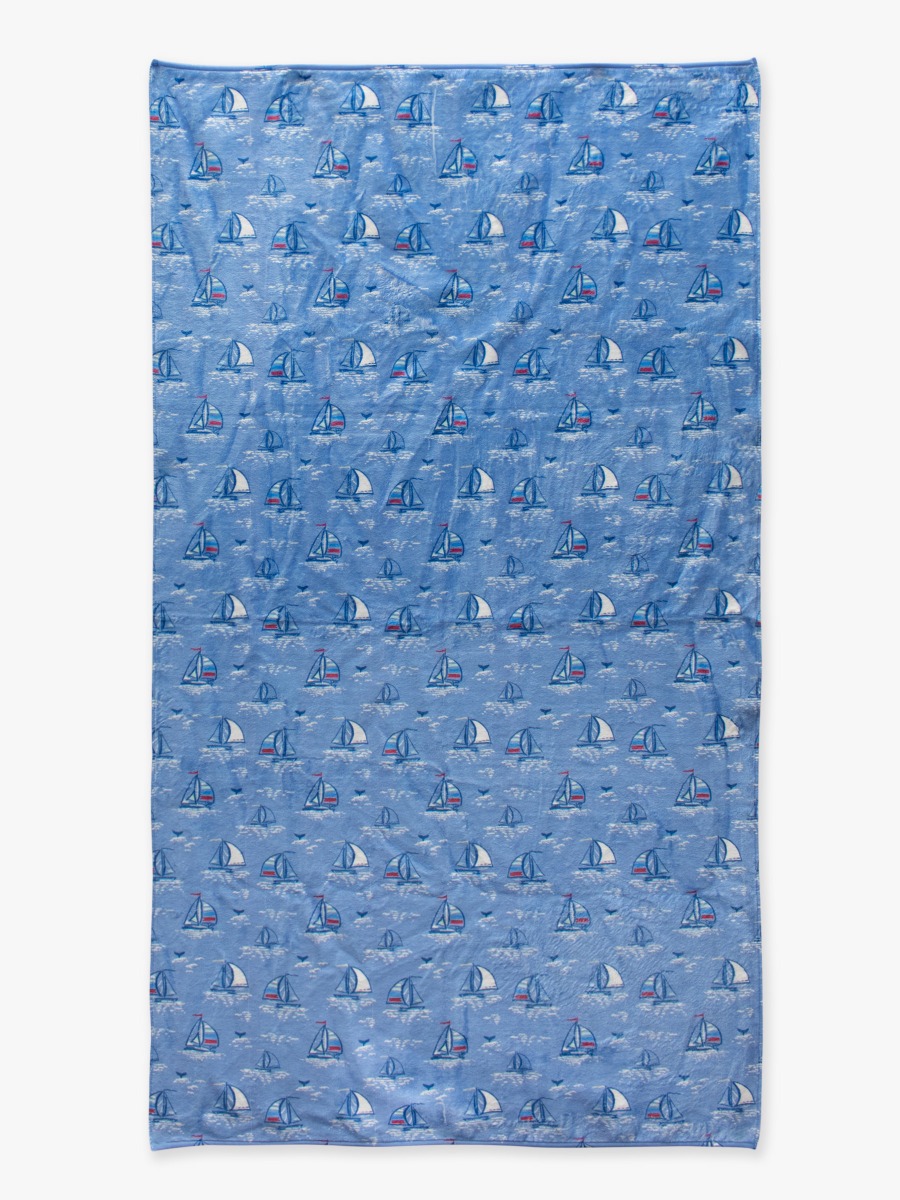 Blue Seas the Day Printed Beach Towel 