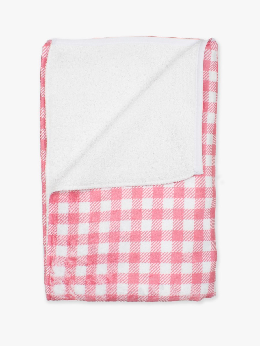 Bubblegum Pink Gingham Printed Beach Towel