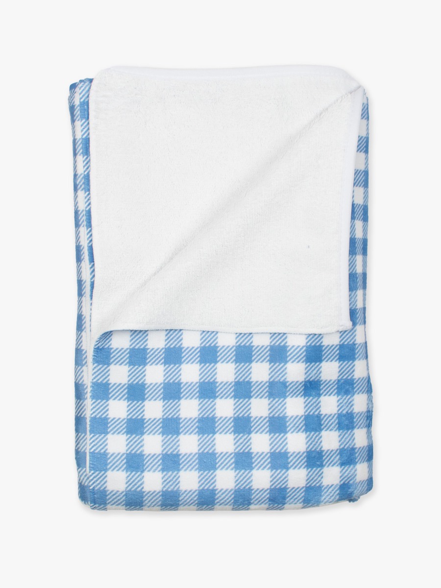 Periwinkle Blue Gingham Printed Beach Towel