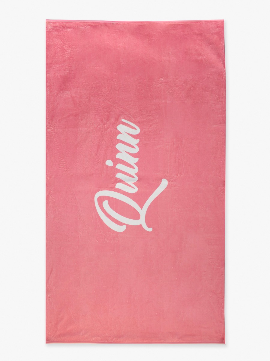 Bubblegum Pink Personalized Beach Towel - 30&quot; x 60&quot;