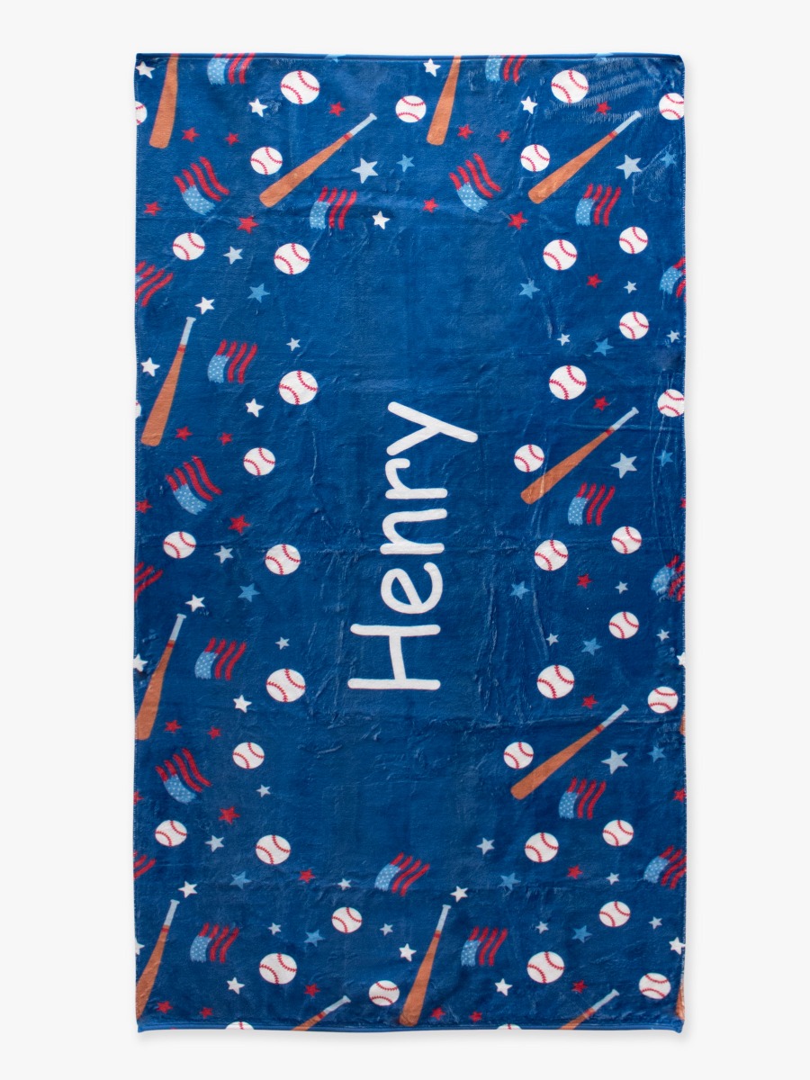 Play Ball Personalized Beach Towel - 30&quot; x 60&quot;