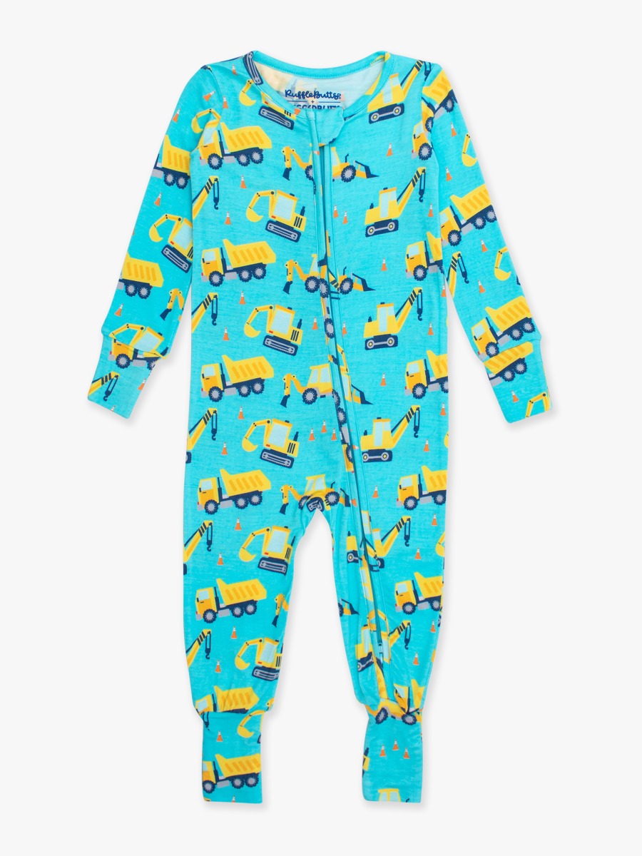 Under Construction Convertible One Piece Pajama, Bamboo Viscose