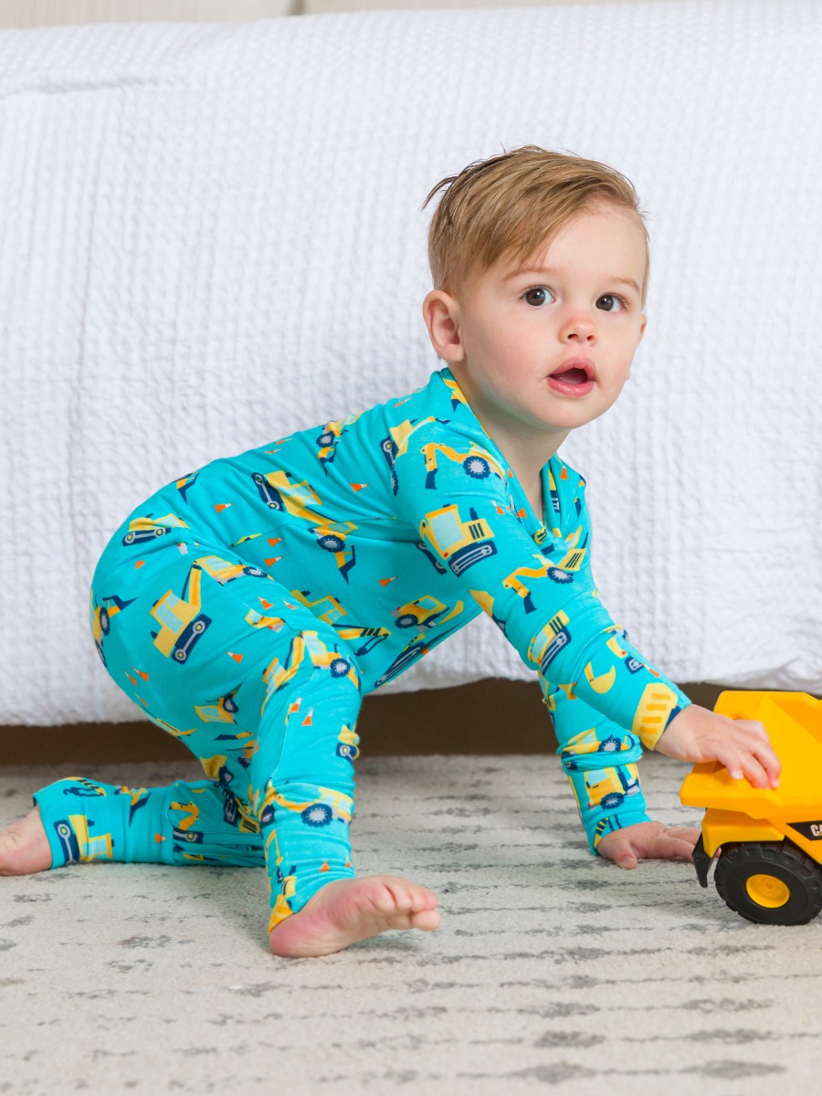 Under Construction Convertible One Piece Pajama, Bamboo Viscose