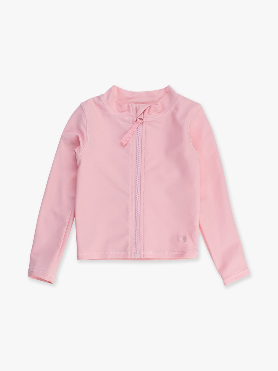 Pink Long Sleeve Full Zip Rash Guard