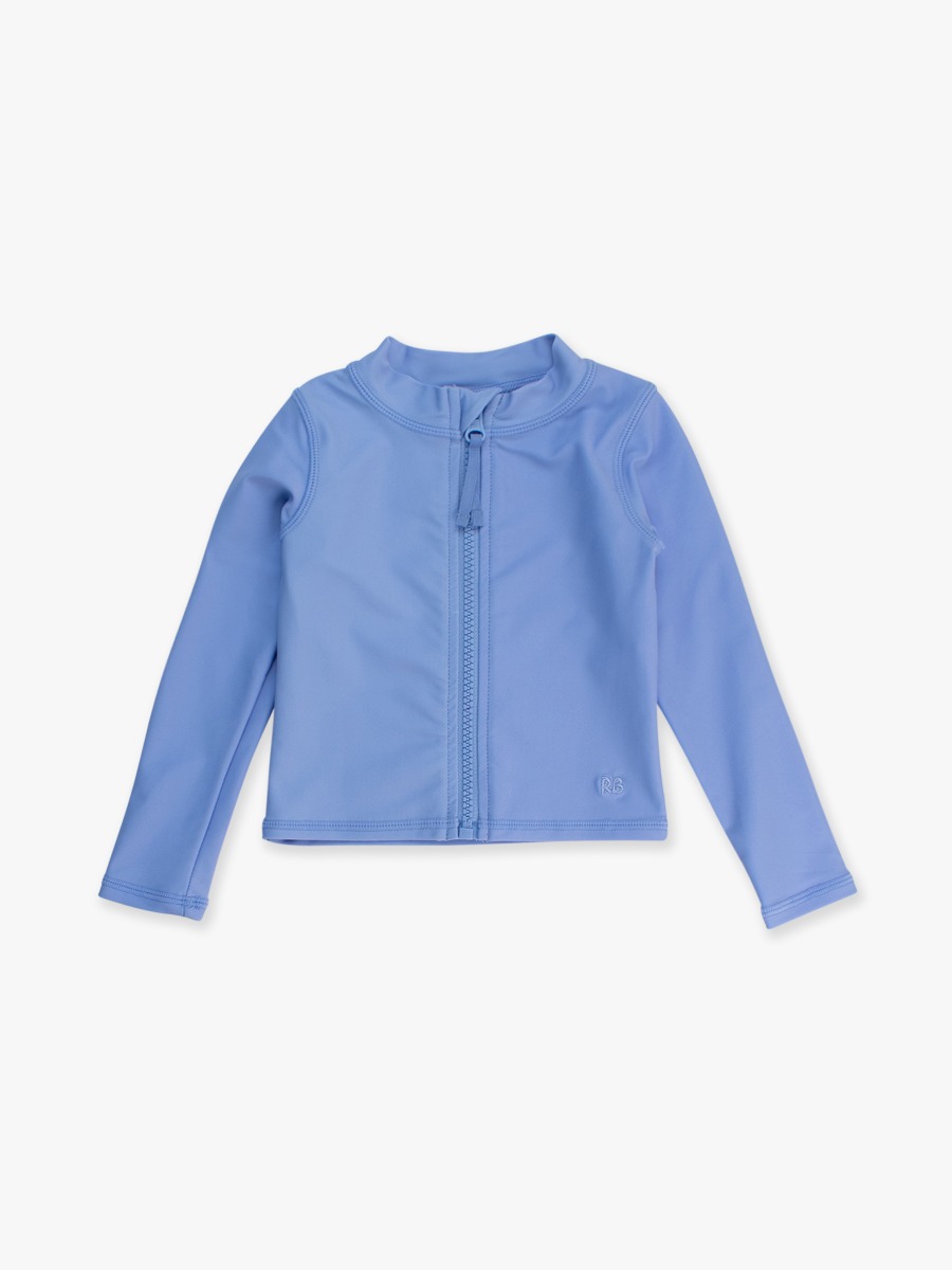Periwinkle Blue Long Sleeve Full Zip Rash Guard