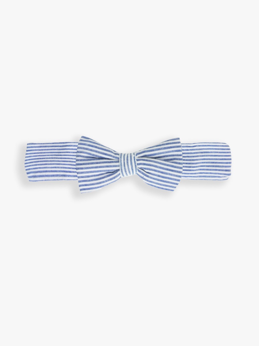 Classic Blue Seersucker Woven Headband