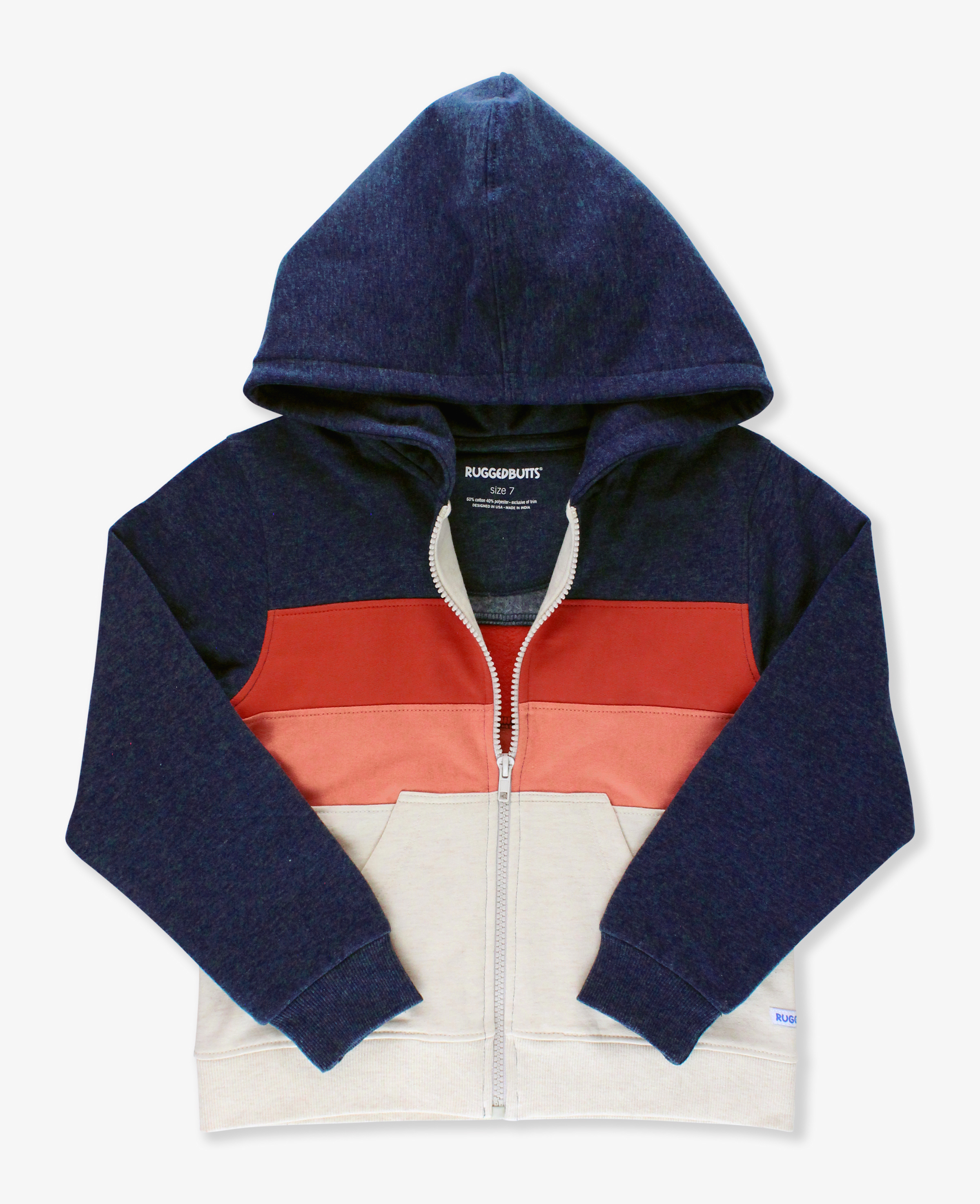 Desert Horizon Stripe Color Block Hoodie