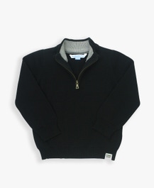 Black Quarter-Zip Sweater - RuggedButts.com