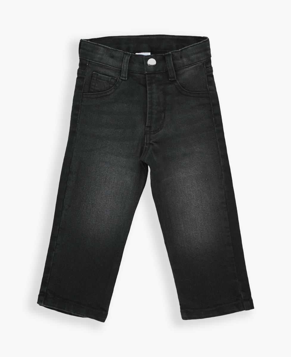 Boys Black Wash Straight Jeans