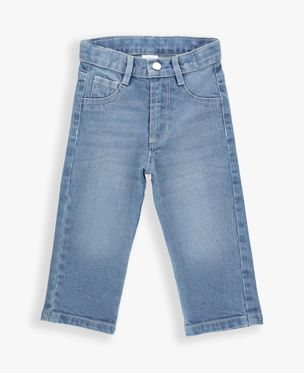 Boys Light Wash Straight Jeans