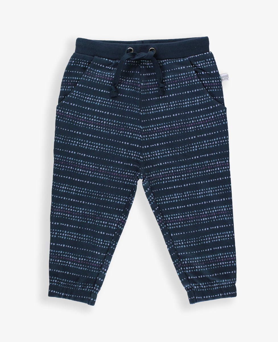 Boys Dotted Stripe Knit Joggers