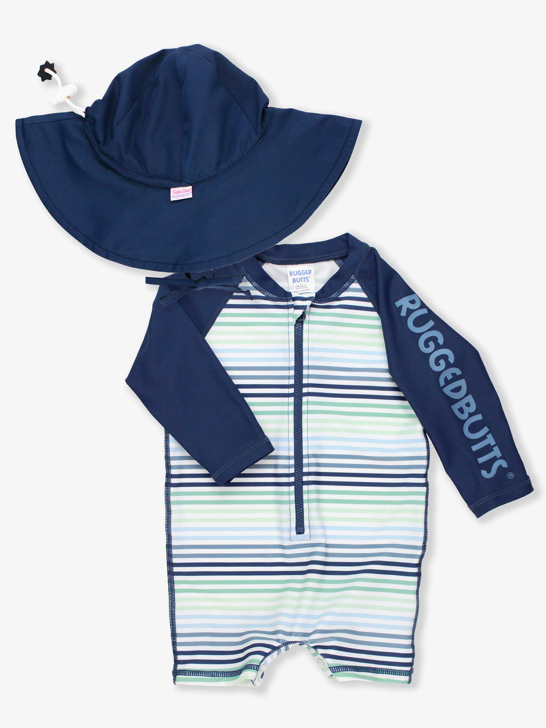 Coastal Long Sleeve 1P & Navy Sun Hat Set
