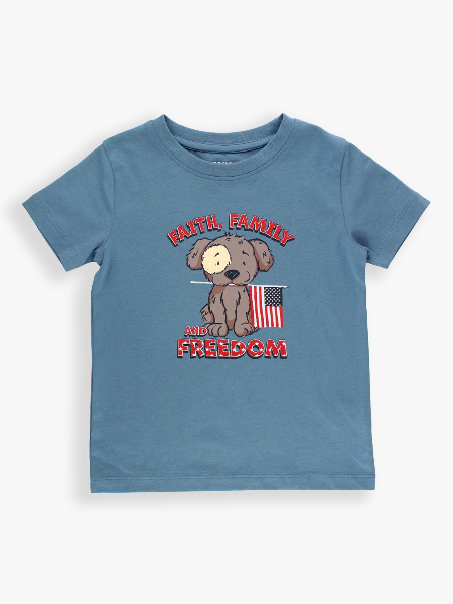 Dark Navy Americana Boy's Graphic Tee