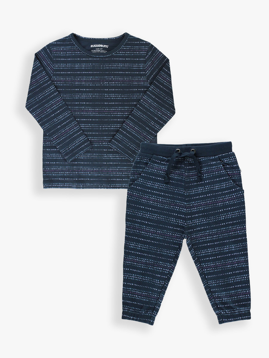 Boys Dotted Stripe Tee & Joggers