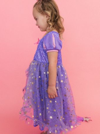 princess dress nightgown Disney Princess Girls Rainbow Nightgown Sleepwear with Tulle Overlay