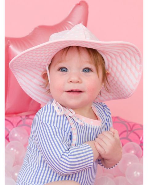 Pink Polka Dot Swim Hat