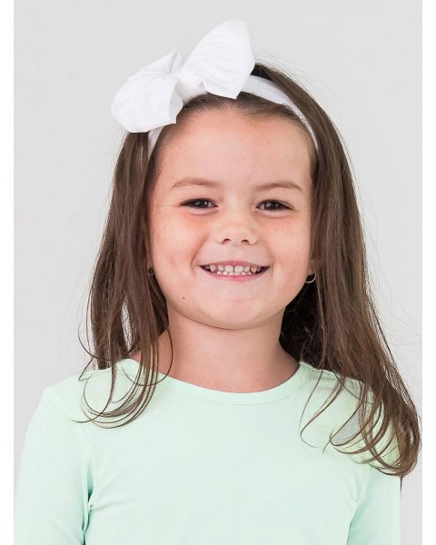 White Big Bow Headband