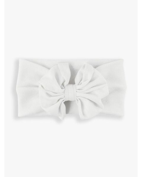 White Big Bow Headband