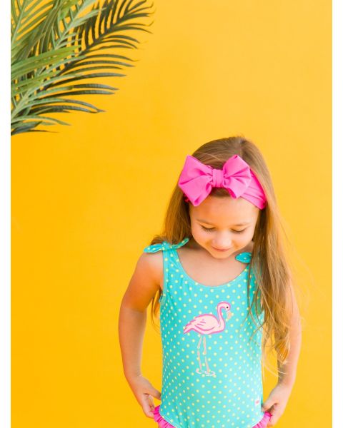 Neon Magenta Swim Bow Headband