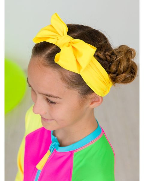 Neon Yellow Swim Bow Headband