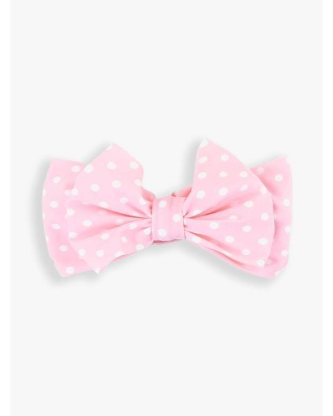 Pink Polka Dot Swim Bow Headband