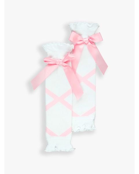 White Ballet Bow Leg Warmers