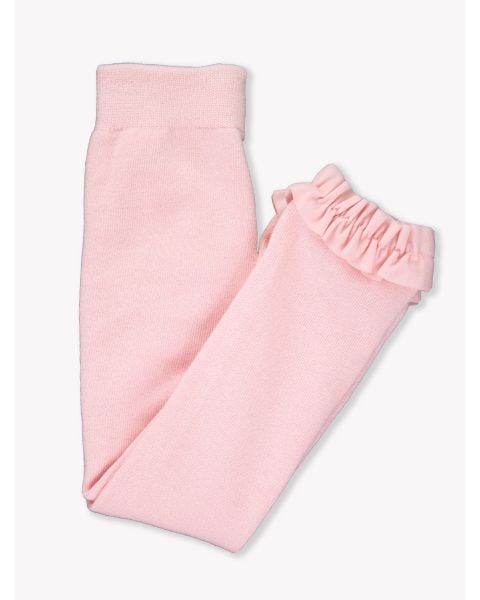 Pink Footless Ruffle Tights