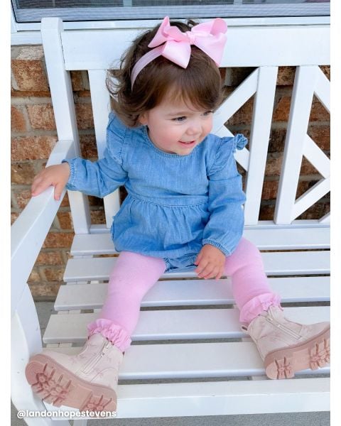 Pink Footless Ruffle Tights