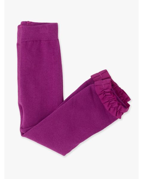 Plum Tart Footless Ruffle Tights