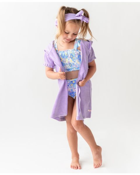 Lavender Terry Full-Zip Cover Up