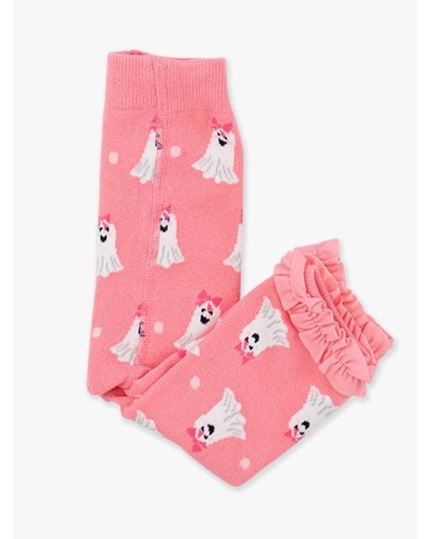 Ghostie Dots Patterned Footless Ruffle Tights