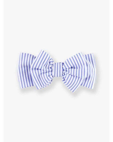Periwinkle Blue Seersucker Swim Bow Headband