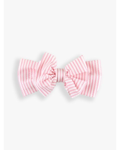 Pink Seersucker Swim Bow Headband