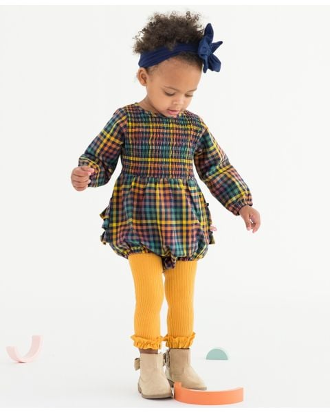 Honey Rib Knit Footless Ruffled Tights