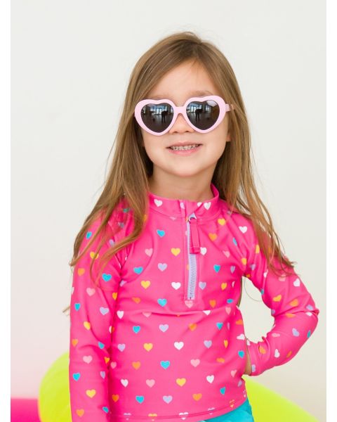 Pink Heart Shaped Sunglasses