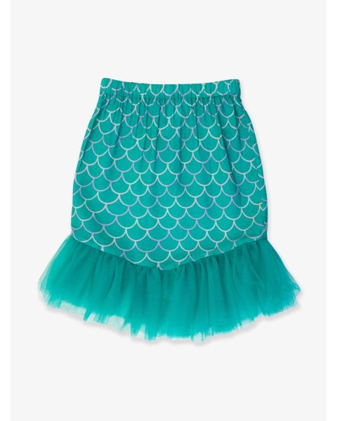 Green Scallop Mermaid Tail Skirt Cover-Up