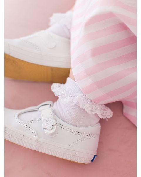 White 3-Pack Ruffle Ankle Socks