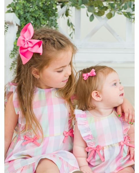 Bubblegum Pink Big Bow Hair Clip