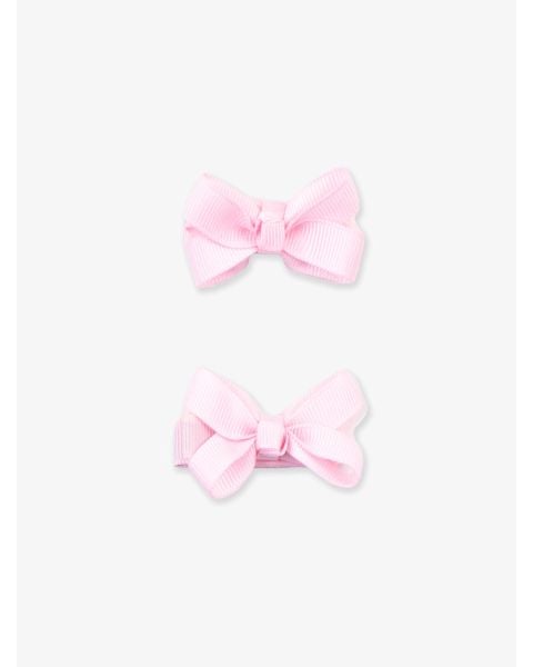 Pink Small Bow Clip Set