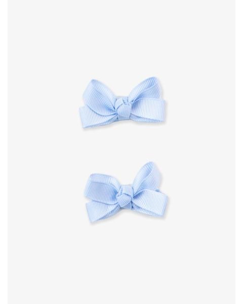 Light Blue Small Bow Clip Set