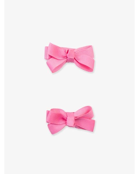Bubblegum Pink Small Bow Clip Set