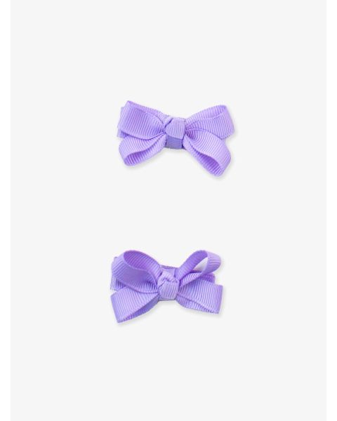 Light Lilac Small Bow Clip Set