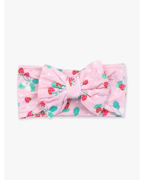 Sweet As Strawberries Viscose Big Bow Headband