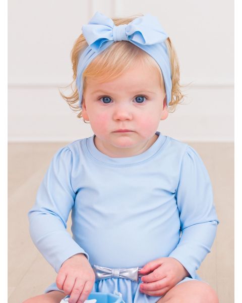 Light Blue Shimmer Swim Bow Headband