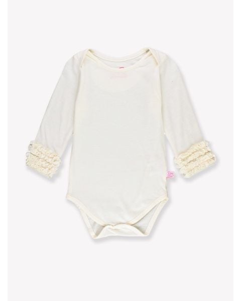 Ivory Ruffled Long Sleeve Layering Bodysuit