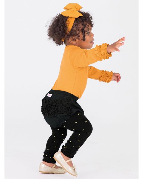 Honey Ruffled Long Sleeve Layering Bodysuit