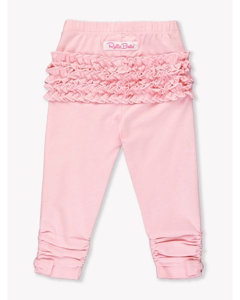 Pink Baby Ruched Bow Leggings