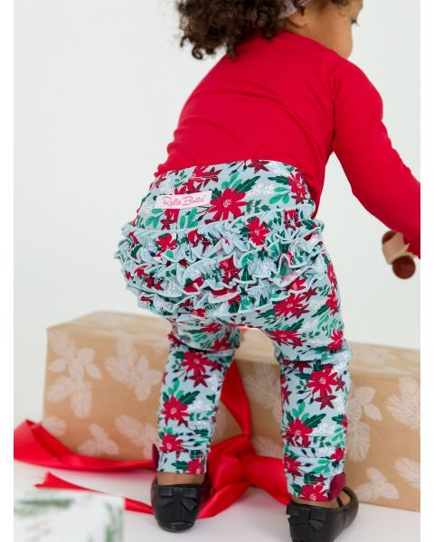 Season's Greetings Baby Ruched Bow Leggings
