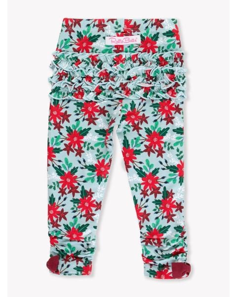 Season's Greetings Baby Ruched Bow Leggings