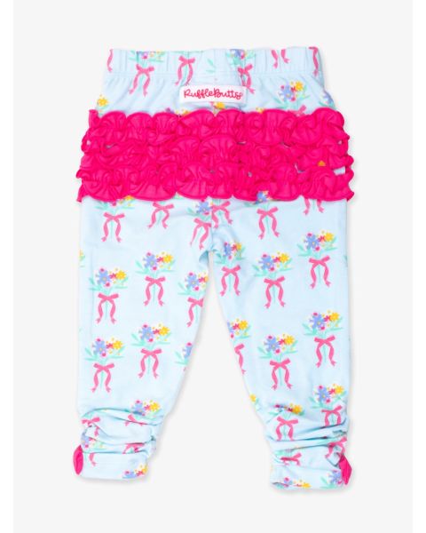 Bows and Bouquets Baby Ruched Bow Leggings